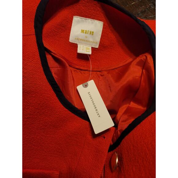Anthropologie Maeve Tweed Red Jacket - Size 14 - NEW - Picture 8 of 9
